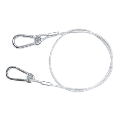 带胶套不锈钢保险绳连不锈钢扣φ1.5mm*1m