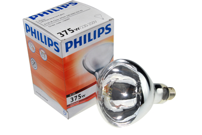 飞利浦PHILIPS R125 IR Red 375W 230V E27 ES 红外线理疗仪光源
