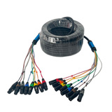 金三湖 彩虹多芯信号缆8路线+卡侬头+锁扣+透明热缩管30米