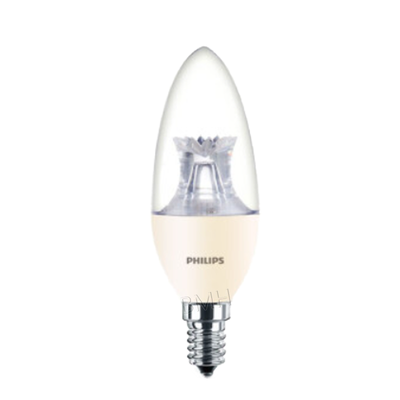 PHILIPS 220V 4W 2700K E14 LED 透明蜡烛灯 可调光