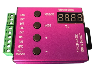 LED全彩点光源控制器 T-1000A（带卡，带编程）